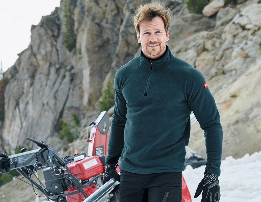 Themen: Microfleece Troyer dryplexx® micro + seeblau