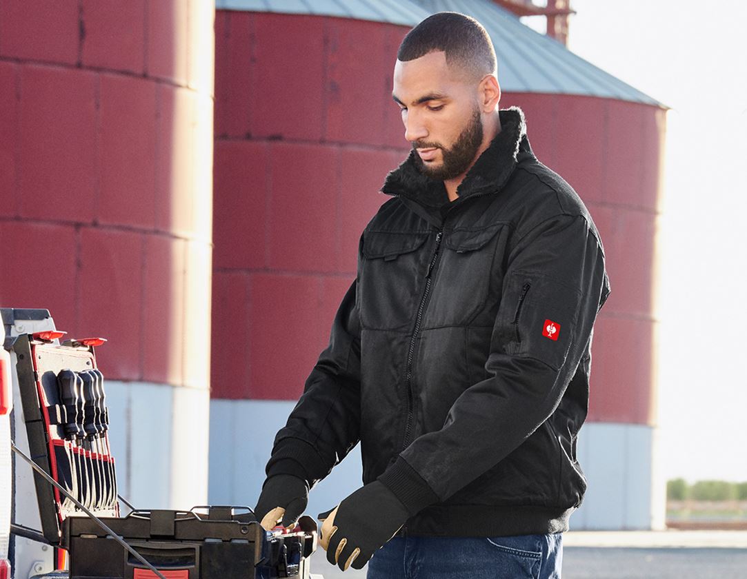 Vestes de travail: Blouson aviateur Dakota II + noir 1