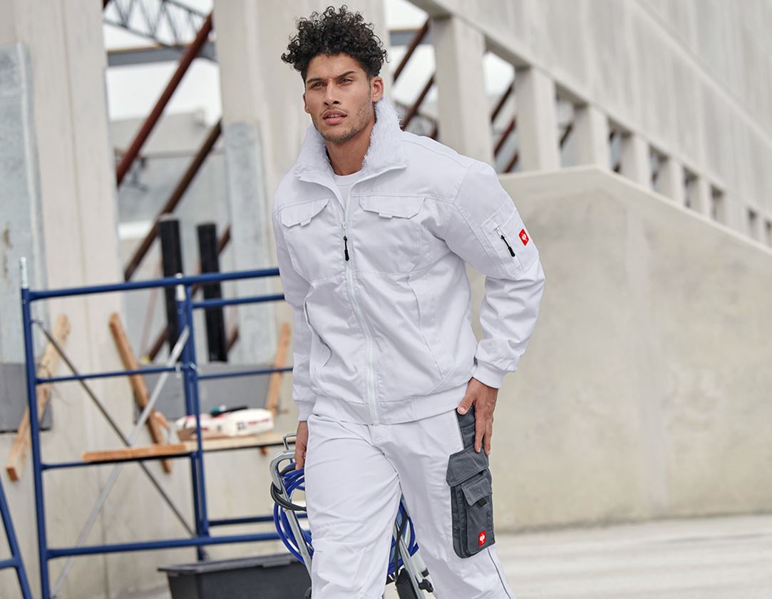 Vestes de travail: Blouson aviateur Dakota II + blanc 1