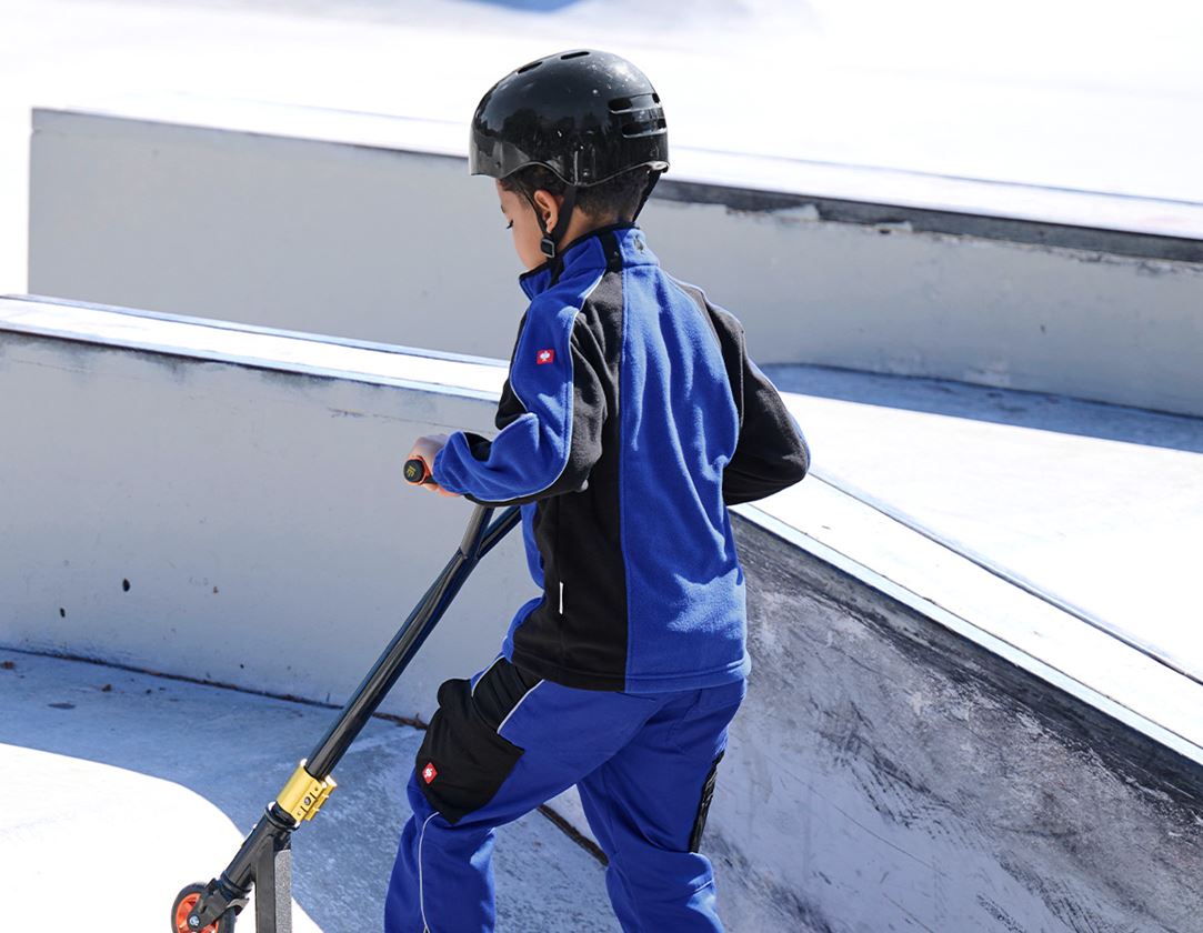 Jackets: Children's microfleece jacket dryplexx® micro + royal/black 1