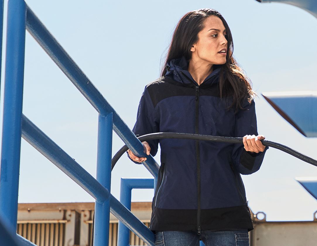Work Jackets: e.s. 3 in 1 ladies' Functional jacket + navy/black