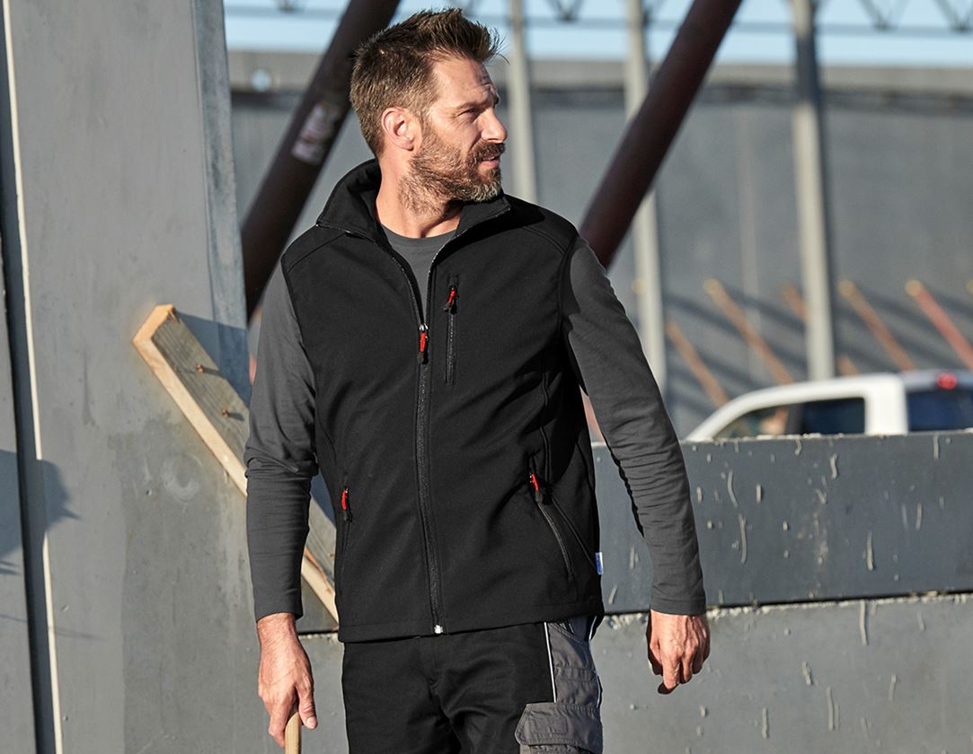 Work Body Warmer: Softshell bodywarmer dryplexx® softlight + black