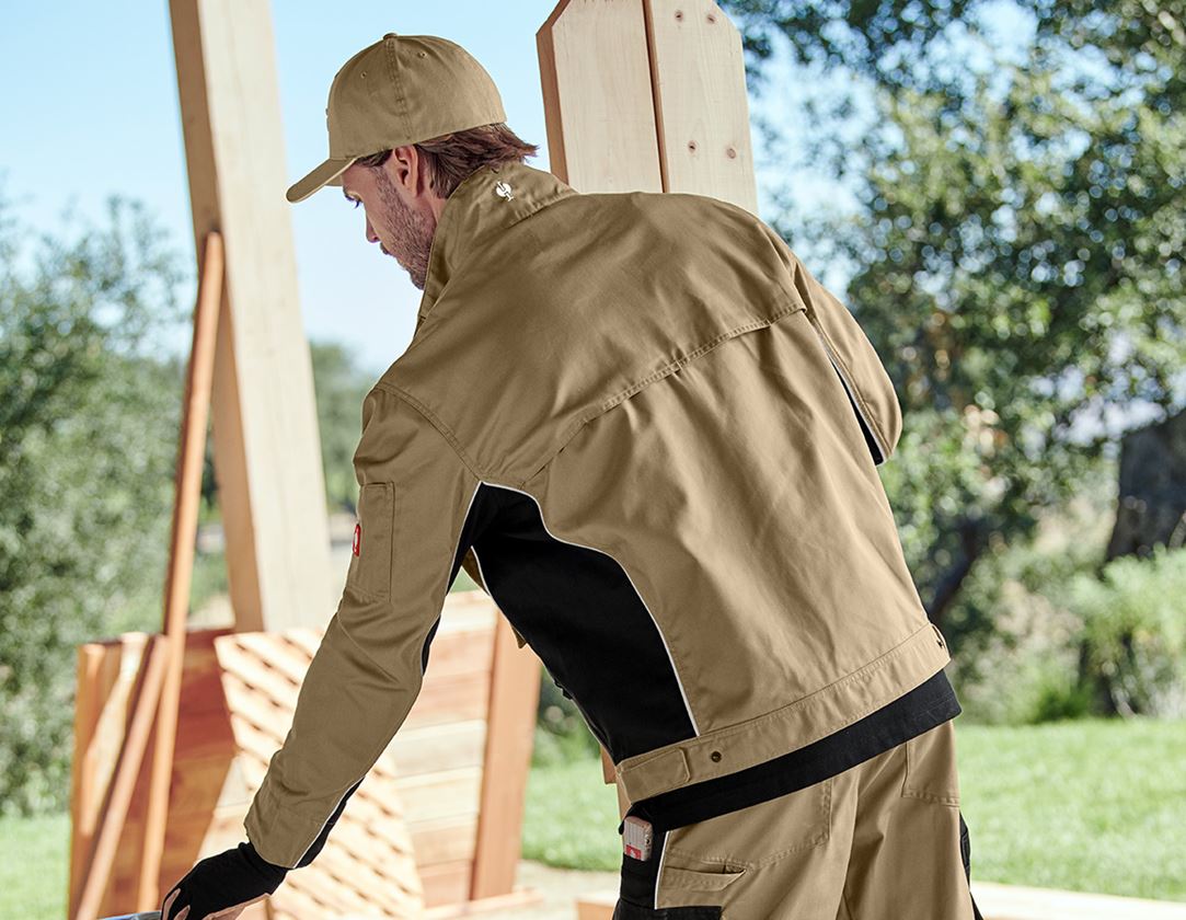 Vestes de travail: Veste de travail e.s.active + kaki/noir 1