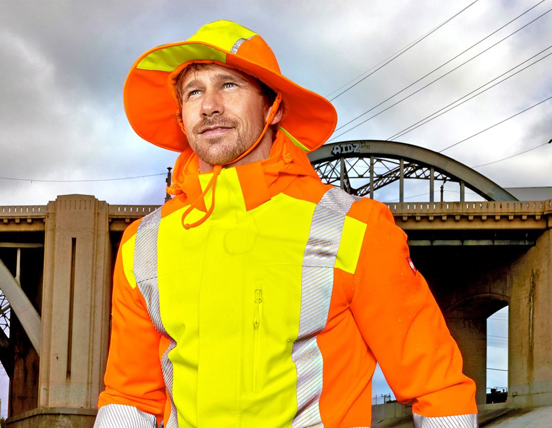 Accessoires: Bonnet de pluie fonctionnel e.s.motion 2020 + jaune fluo/orange fluo