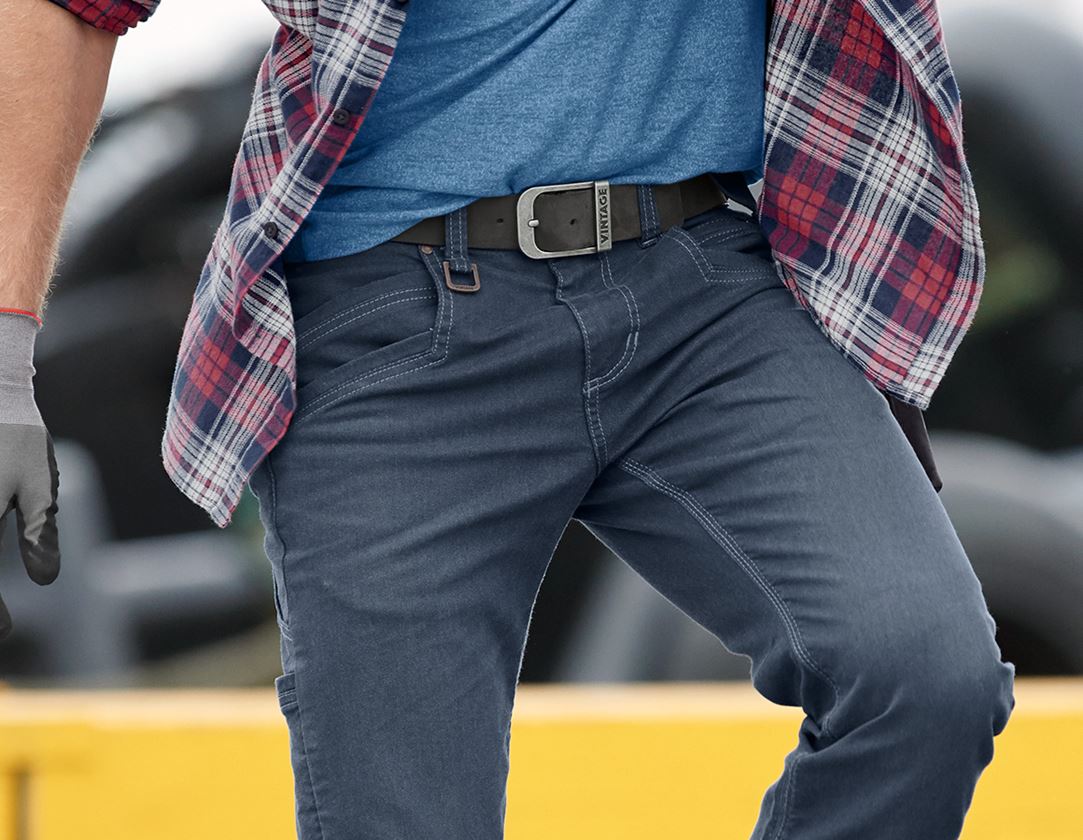 Accessories: Leather belt e.s.vintage + black