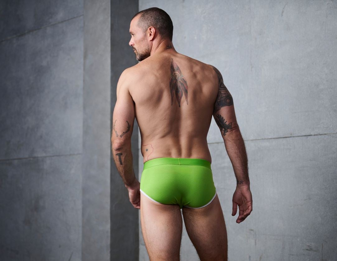 Underwear | Functional Underwear: e.s. Cotton stretch briefs colour, pack of 2 + chestnut+seagreen 1