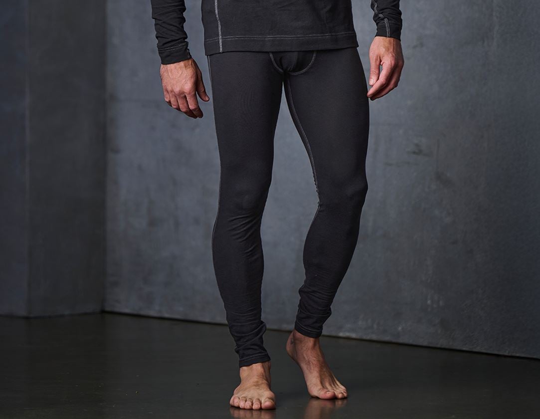 Cold: e.s. cotton stretch long-pants + black