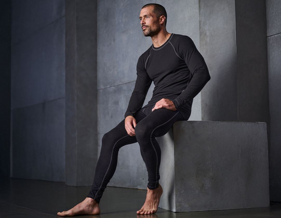 Cold: e.s. cotton stretch long-pants + black 1