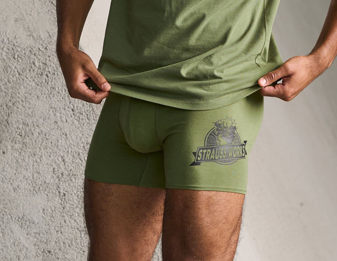 Underwear | Functional Underwear: SET: 4x Long-leg pants e.s.iconic + mountaingreen+black