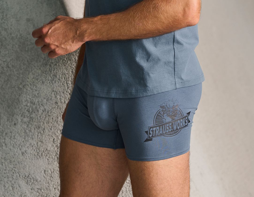 Underwear | Functional Underwear: SET: 4x Long-leg pants e.s.iconic + oxidblue+black
