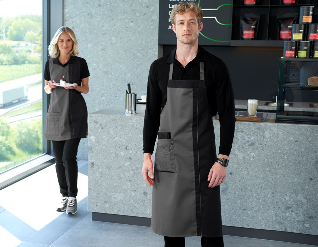 Aprons: Bib Apron Steyr + grey/black