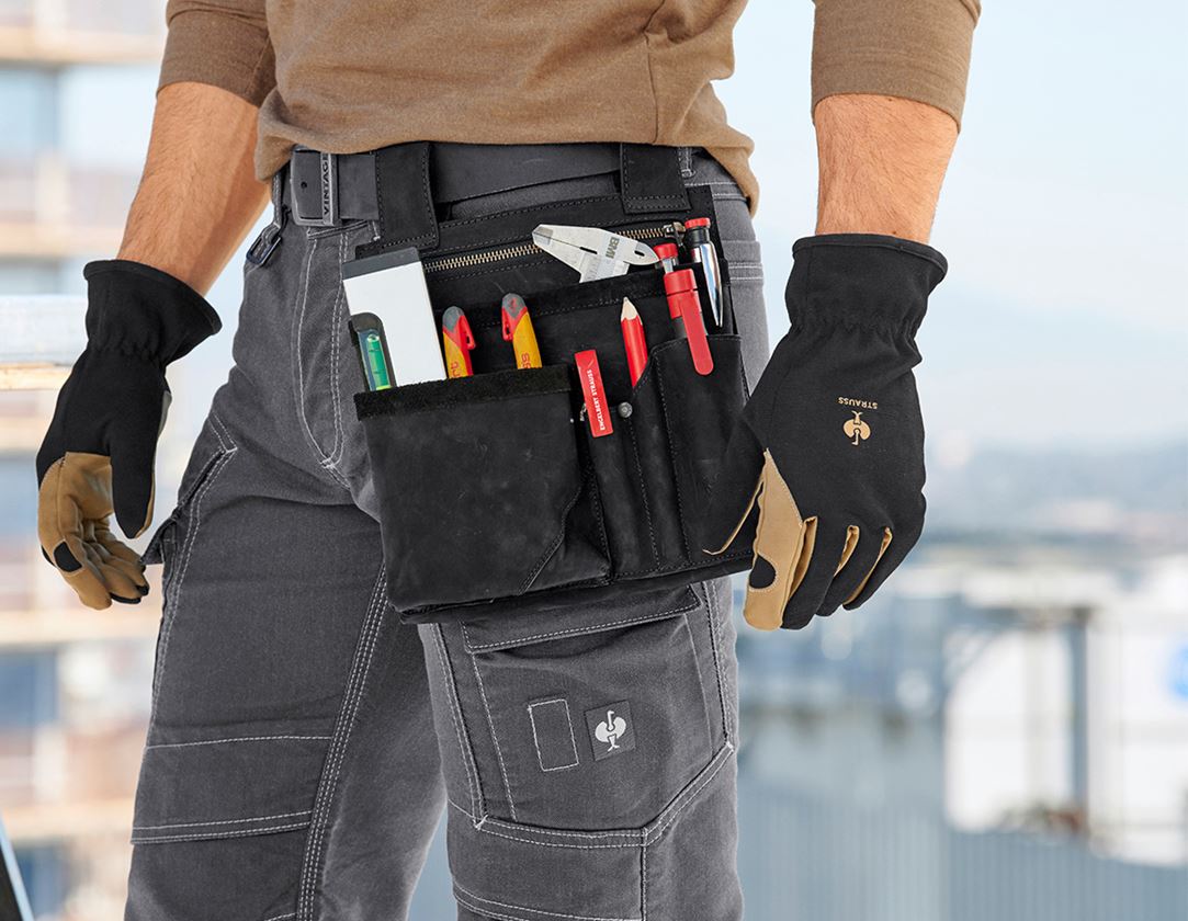 Accessoires: Poche à outils en cuir e.s.vintage + noir