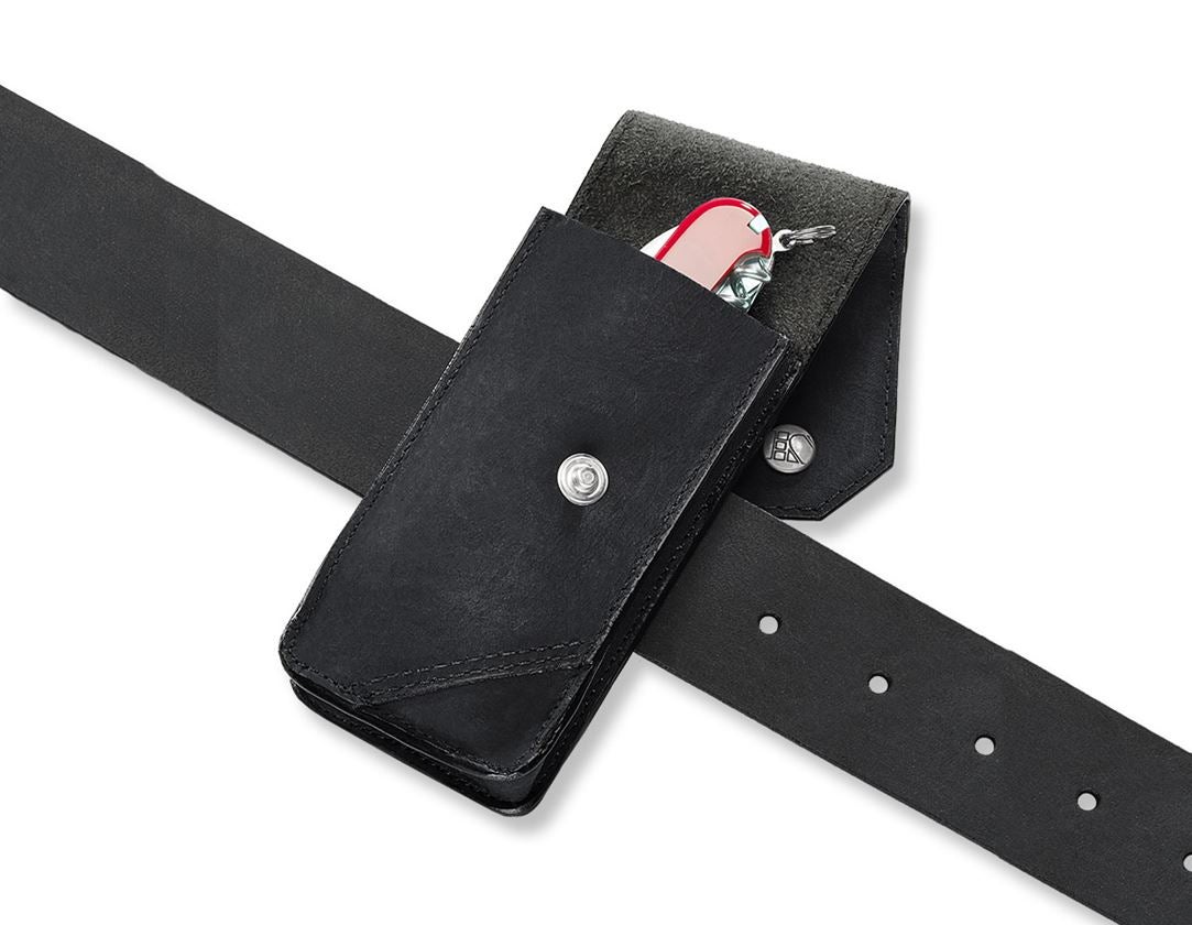 Accessories: Leather knife case e.s.vintage + black
