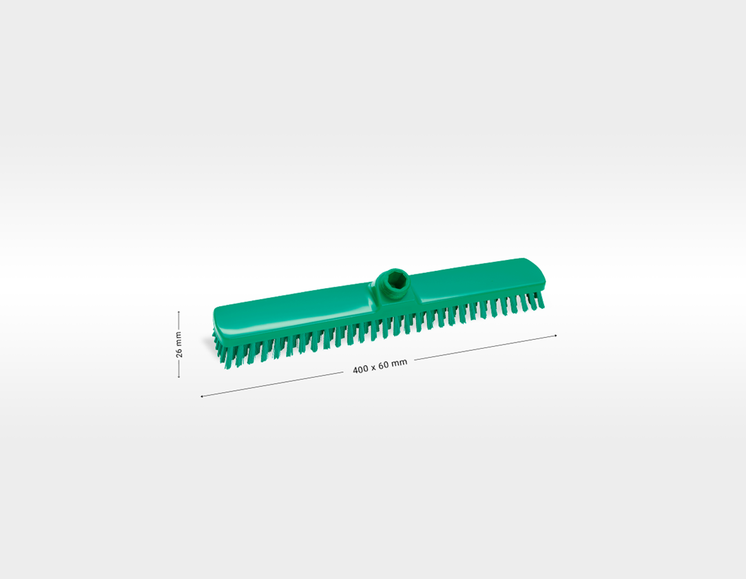 Brooms | Brushes | Scrubbers: Broad surface scrubber, Low + green