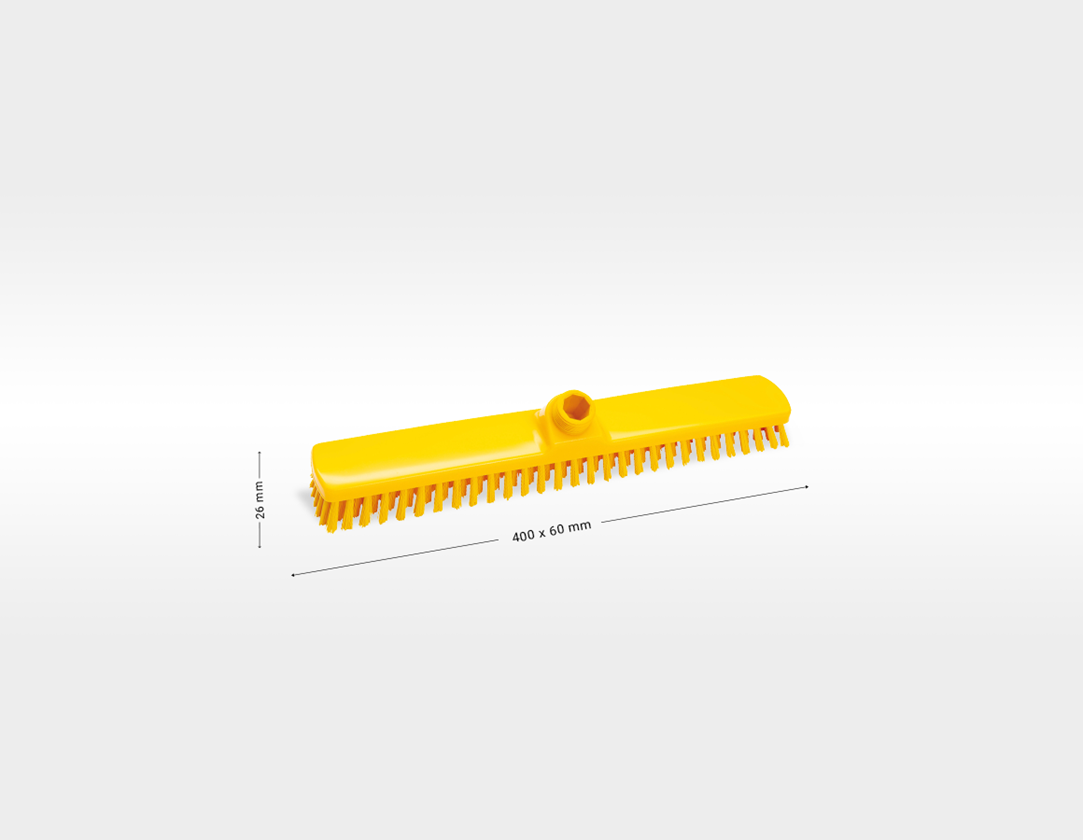 Balais | Brosses | Brosses à récurer: Faubert pour le nettoyage de grandes surfaces, bas + jaune