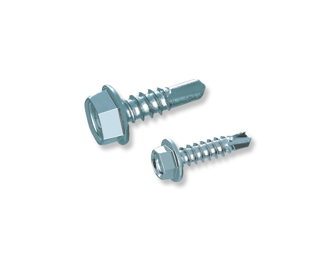 Screws: Drilling Screw DIN 7504 K w. hexagonal head&fret