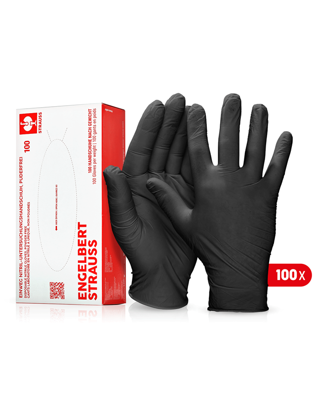 Disposable Gloves: Disposable nitrile gloves, powder-free + black