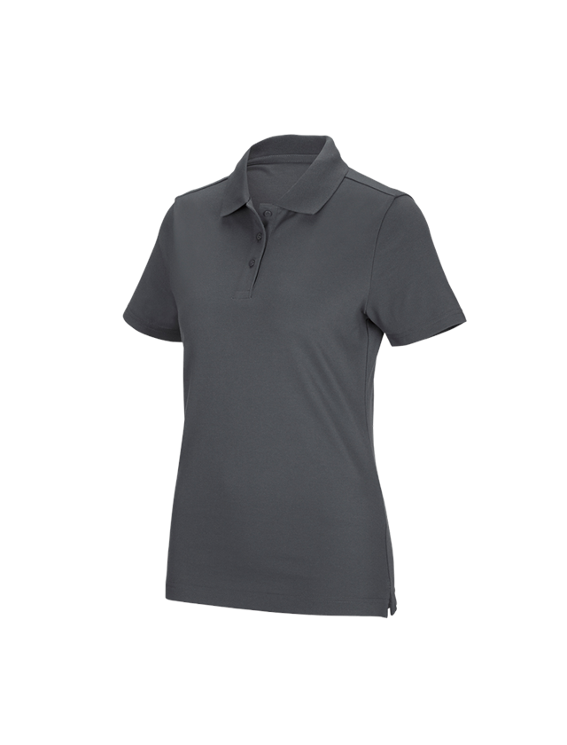Hauts: e.s. Fonctionnel polo poly cotton, femmes + anthracite