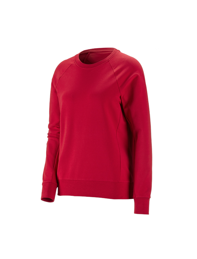 Shirts & Co.: e.s. Sweatshirt cotton stretch, Damen + feuerrot 3