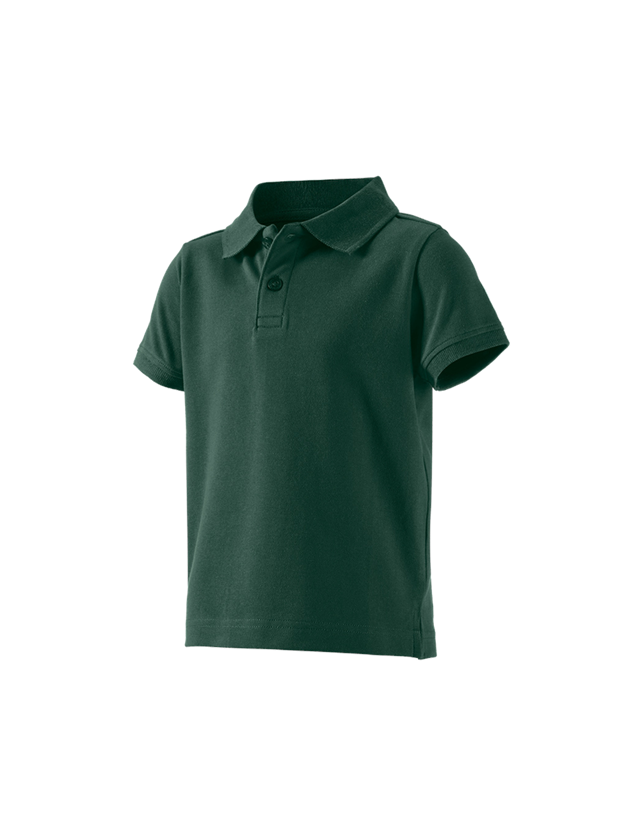 Hauts: e.s. Polo cotton stretch, enfants + vert