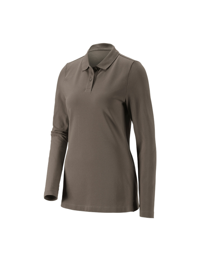Thèmes: e.s. Pique-Polo longsleeve cotton stretch,femmes + pierre