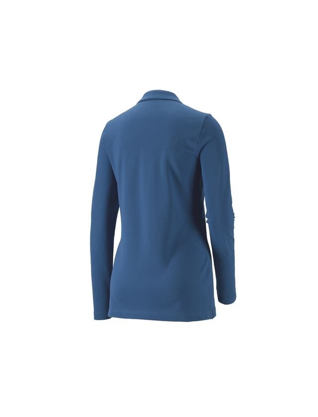 Thèmes: e.s. Pique-Polo longsleeve cotton stretch,femmes + cobalt 4