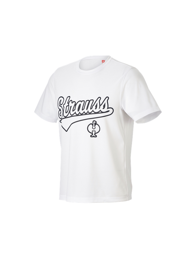 Shirts & Co.: e.s. Funktions T-Shirt Strauss + weiß