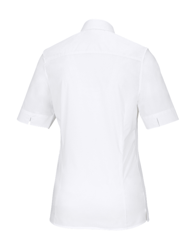 Shirts & Co.: Business Bluse e.s.comfort, kurzarm + weiß 3
