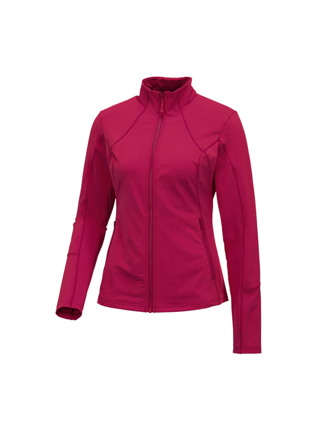 Jacken: e.s. Funktions Sweatjacke solid, Damen + beere