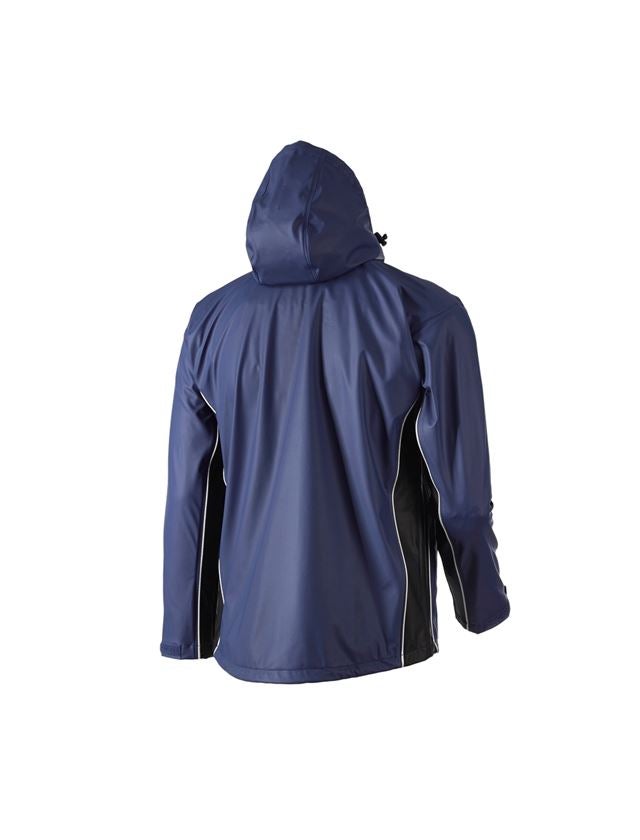 Vestes de travail: Veste de pluie flexactive + bleu foncé/noir 3