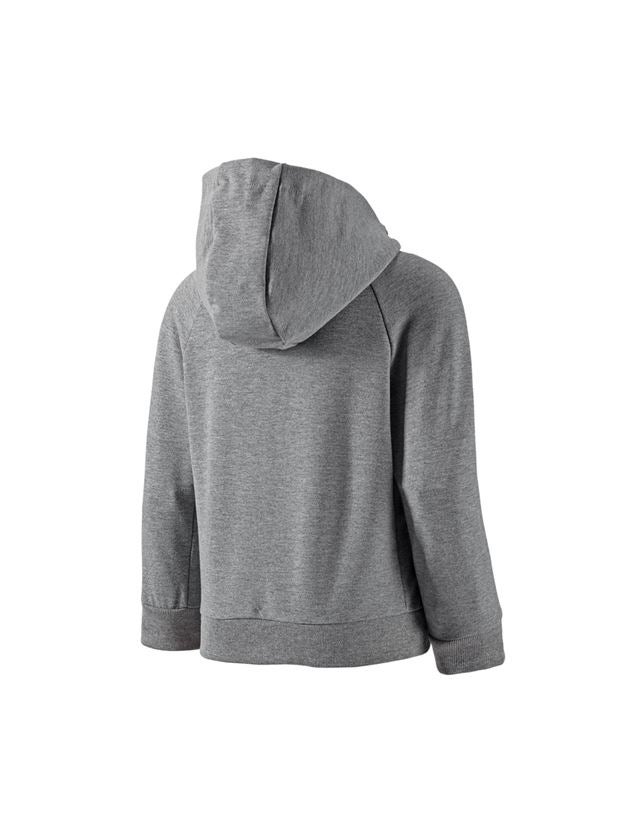 Hauts: e.s. Veste à capuche en coton stretch, enfants + gris mélange 3