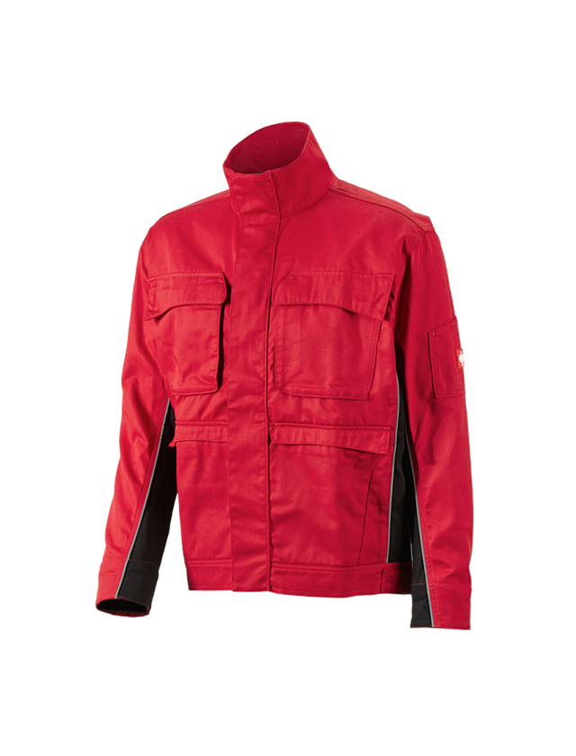 Jacken: Berufsjacke e.s.active + rot/schwarz 2
