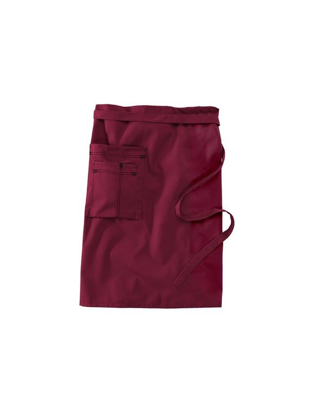 Aprons: Mid-Length Apron + bordeaux/black