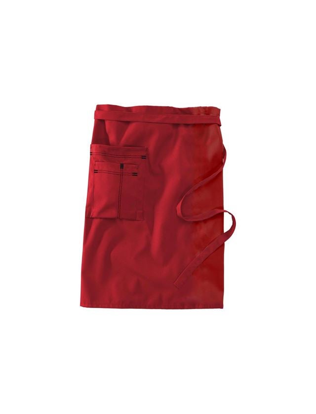 Aprons: Mid-Length Apron + red/black