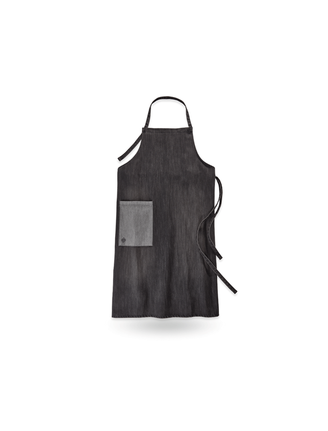 Aprons: e.s. Bib Apron denim, long + graphitewashed