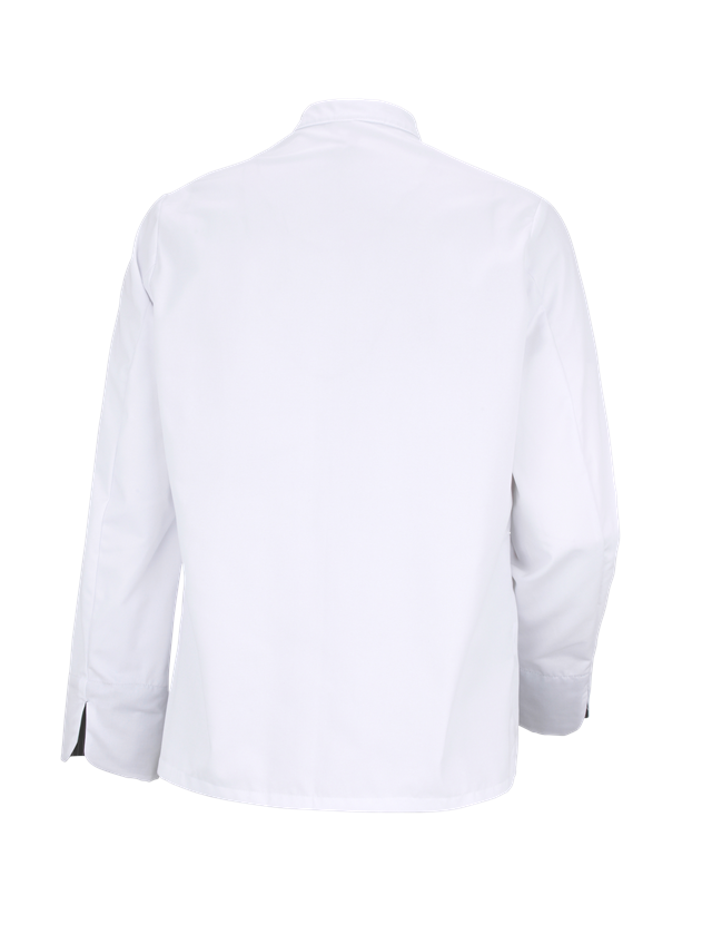 Hauts: Veste de cuisinier Elegance, manches longues + blanc/noir 1