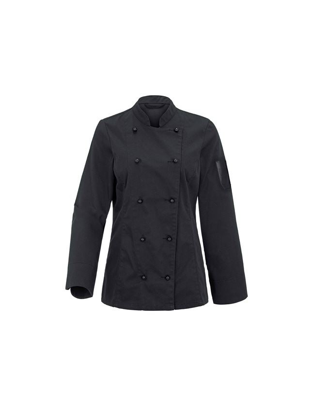 Hauts: Veste de cuisine pour femmes Darla II + noir