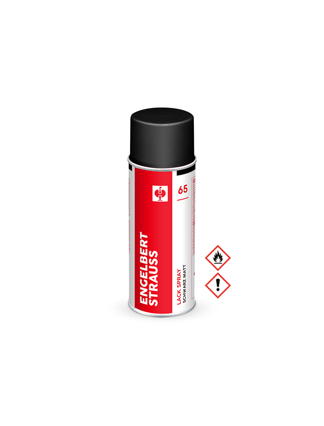 Sprays: e.s. Lackspray #65 + schwarz matt