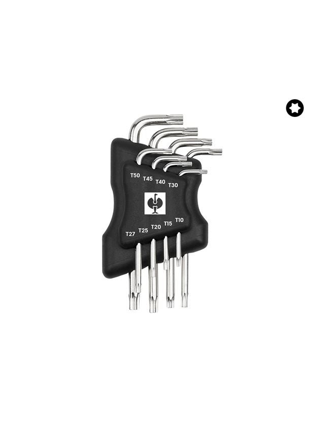 Screwdrivers: e.s. Short angled key set, TX