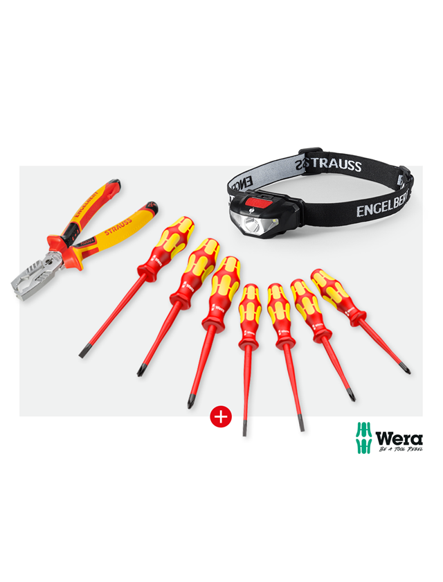 Offers of the month: Wera VDE160 iSS/7+multi-wire strp. pliers+headlamp