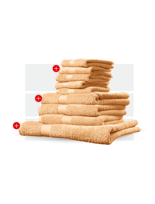 Chiffons: Serviette Premium set cadeau + abricot