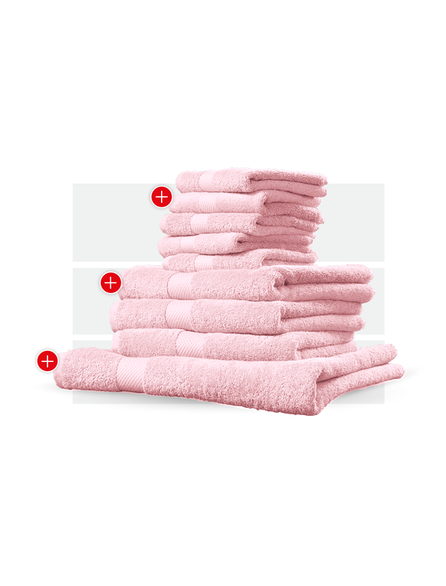 Chiffons: Serviette Premium set cadeau + rose clair