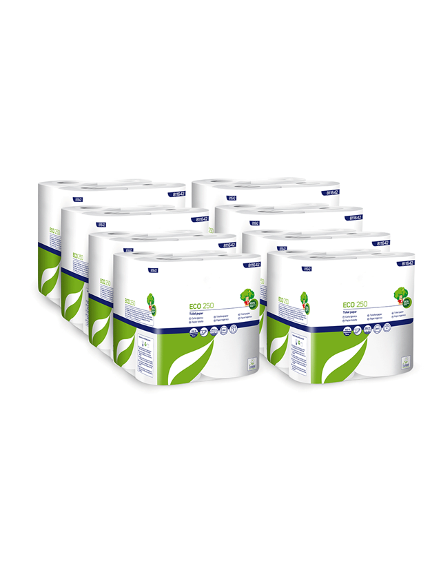 Chiffons: Papier toilette 2 épaisseurs, 64 rouleaux