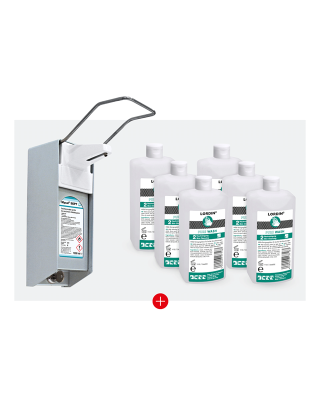 Tools & Equipment: SET: 6x LORDIN® Pure Wash 1000 ml + Soap Dispenser