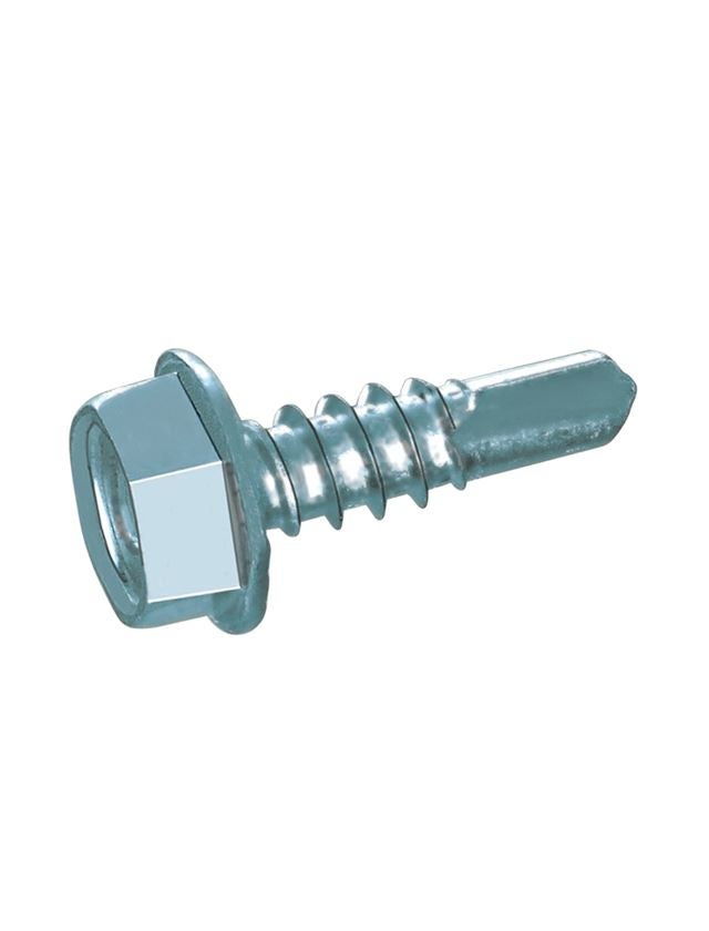 Screws: Drilling Screw DIN 7504 K w. hexagonal head&fret