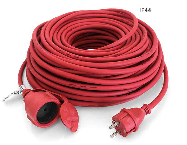 Verlängerungskabel 3m Outdoor Doppel-Kippschalter, Mit 2 Schuko