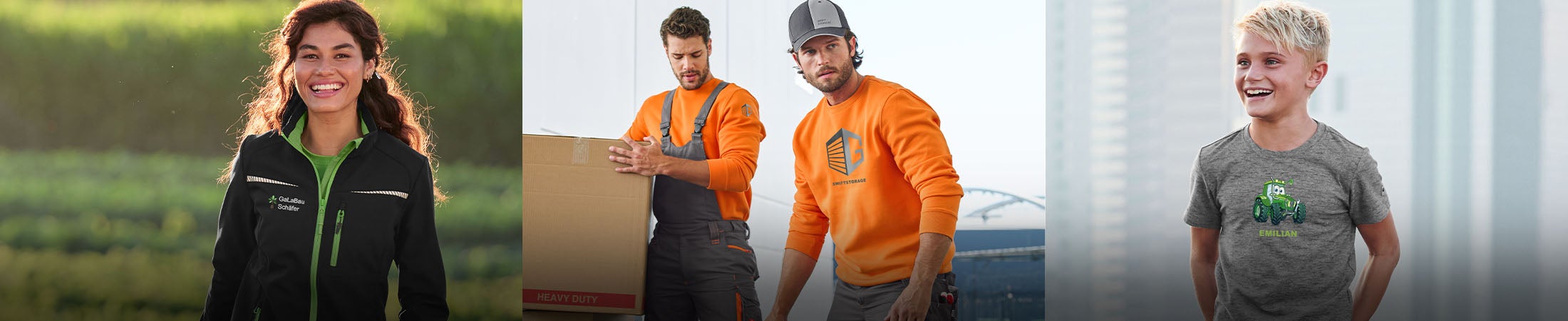 Personalisierte Outfits für Herren, Damen und Kinder