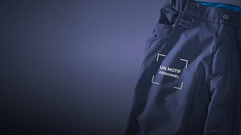 Pantalon de travail e.s.motion 2020 avec finition impression et broderie