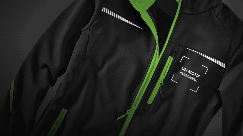 Veste de travail e.s.motion 2020 avec finition impression et broderie