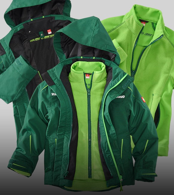 3 in 1 functional jacket e.s.motion 2020 for children in three wearing options.